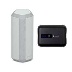Sony SRS-XE300 X-Series Bluetooth Speaker (Gray) with 10,000mAh Power Bank