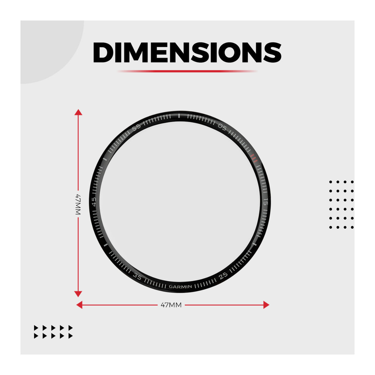 Focus 9H Tempered Glass Screen Protector Film for Garmin Fenix 7 (42mm, 3-Pack)