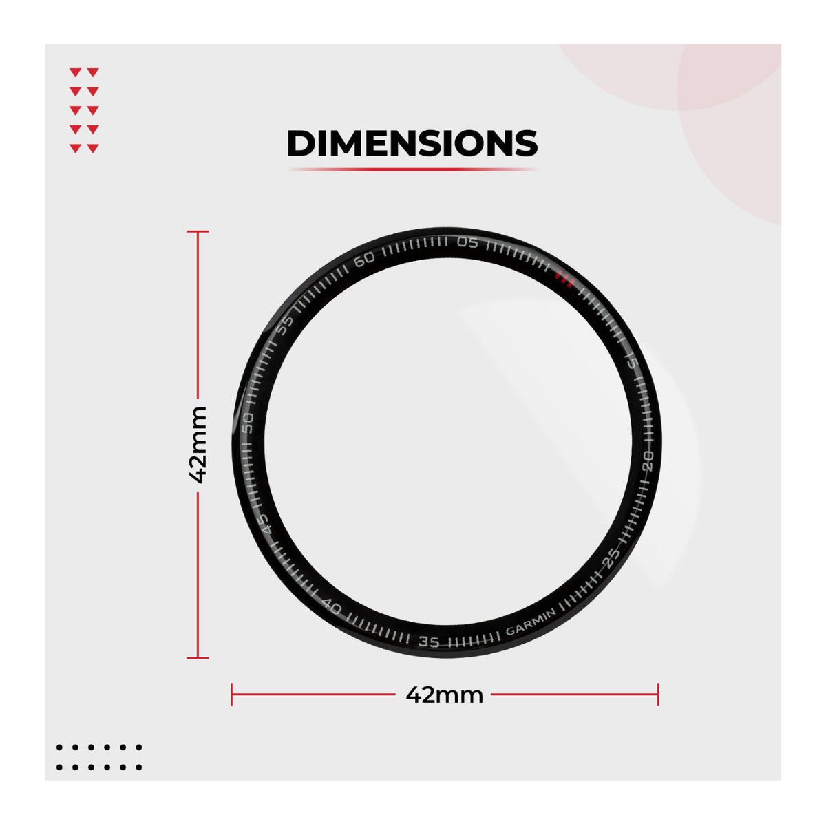 Focus 9H Tempered Glass Screen Protector Film for Garmin Fenix 7S (42mm, 3-Pack)