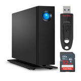 LaCie d2 Professional 8TB USB 3.1 Type-C External Desktop Hard Drive Bundle