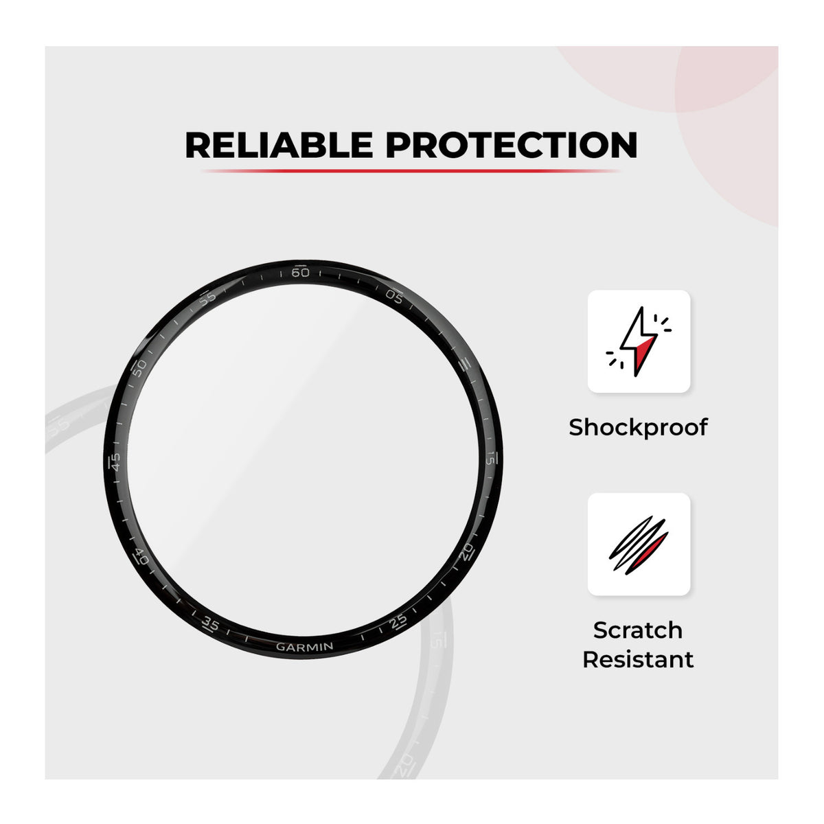 Focus 9H 47mm Tempered Glass Screen Protector Film for Garmin Epix Gen 2, 3-Pack (Open Box)