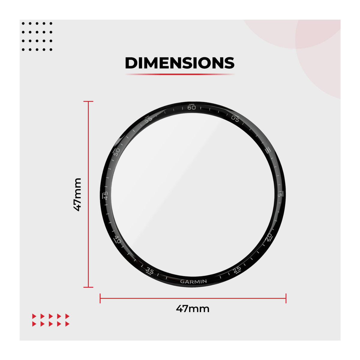 Focus 9H 47mm Tempered Glass Screen Protector Film for Garmin Epix Gen 2, 3-Pack (Open Box)