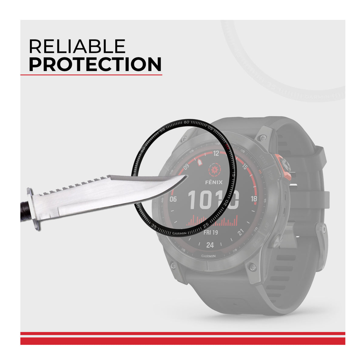Focus 9H Tempered Glass Screen Protector Film for Garmin Fenix 7X (51mm, 3-Pack)