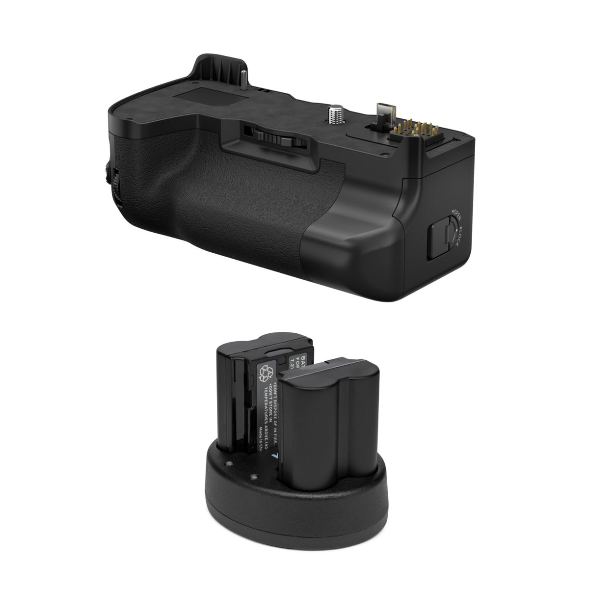 Fujifilm X-H Vertical Battery Grip with Rechargeable Battery (2-Pack) and Dual Charger