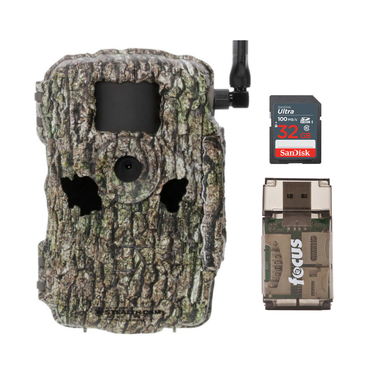 Stealth Cam Fusion XPro 36MP Camera (AT&T and Verizon) Camo with 32GB SD Card and Card Reader