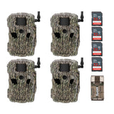 Stealth Cam Fusion X-Pro 36MP Camera (AT&T and Verizon) Camo with SD and Card Reader (4-Pack)