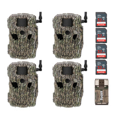 Stealth Cam Fusion X-Pro 36MP Camera (AT&T and Verizon) Camo with SD and Card Reader (4-Pack)