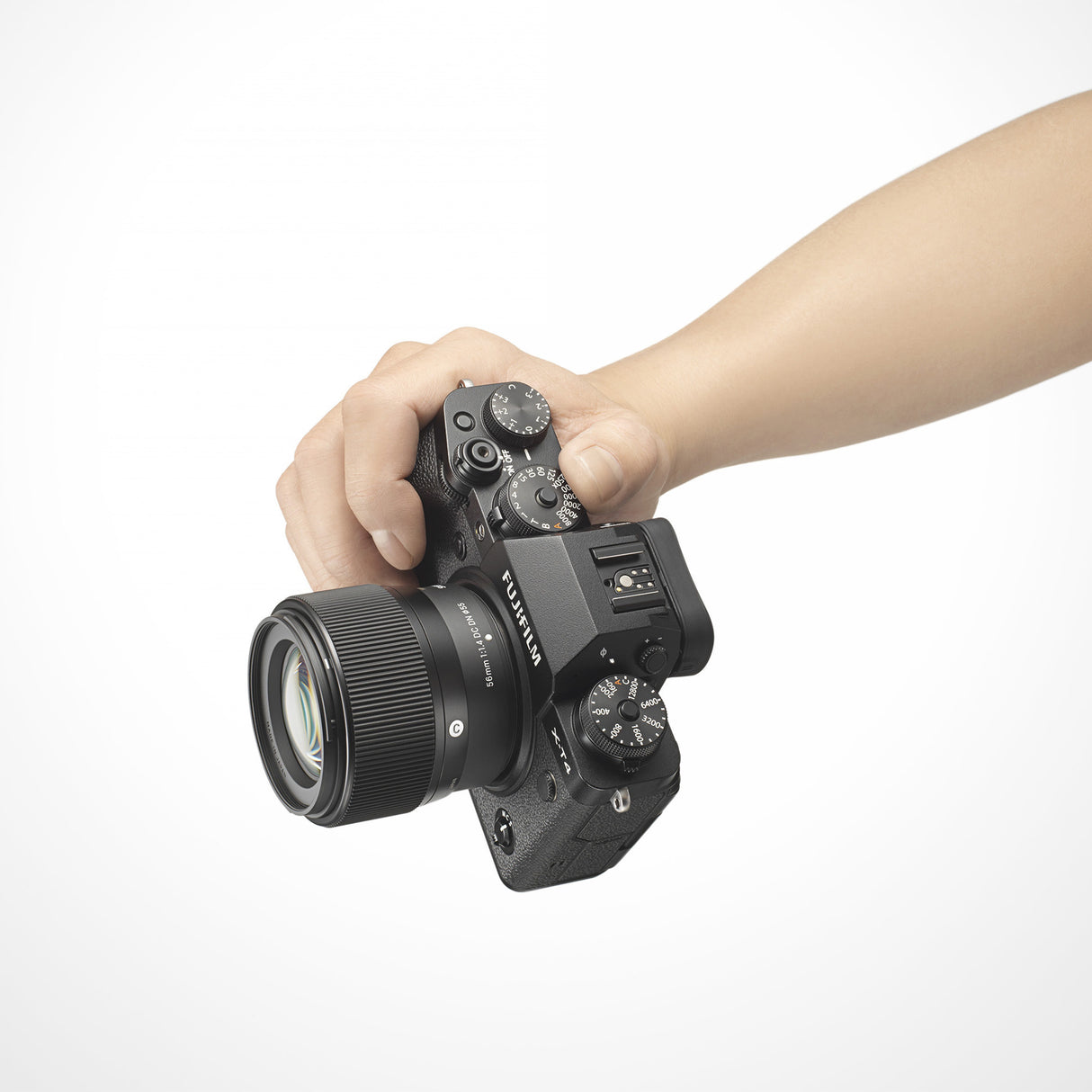 Sigma 56mm F1.4 Contemporary DC DN Lens for Fuji X Mount with Battery and Dual Charger Bundle