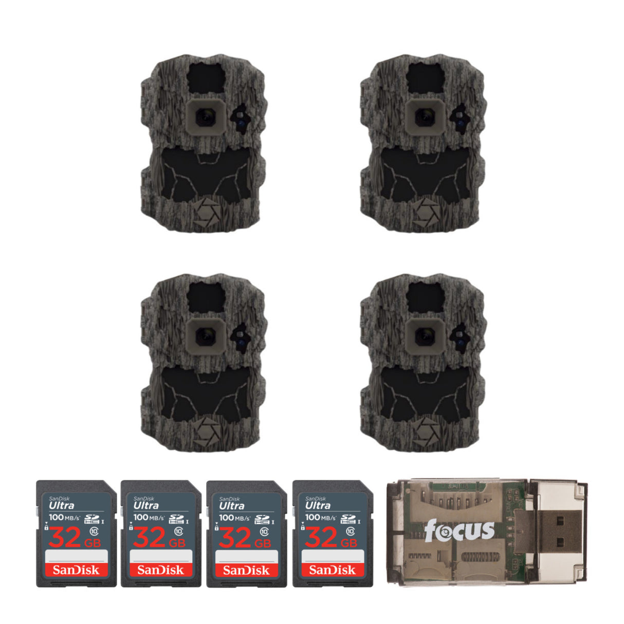 Stealth Cam DS4K Ultimate Camera 32 Megapixel and 4K Video (4-Pack) with Memory Card (4-Pack) Bundle