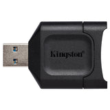 Kingston Canvas React Plus 128GB U3 V90 SDXC UHS-II SD Card and Kingston USB 3.2 SD Card Reader