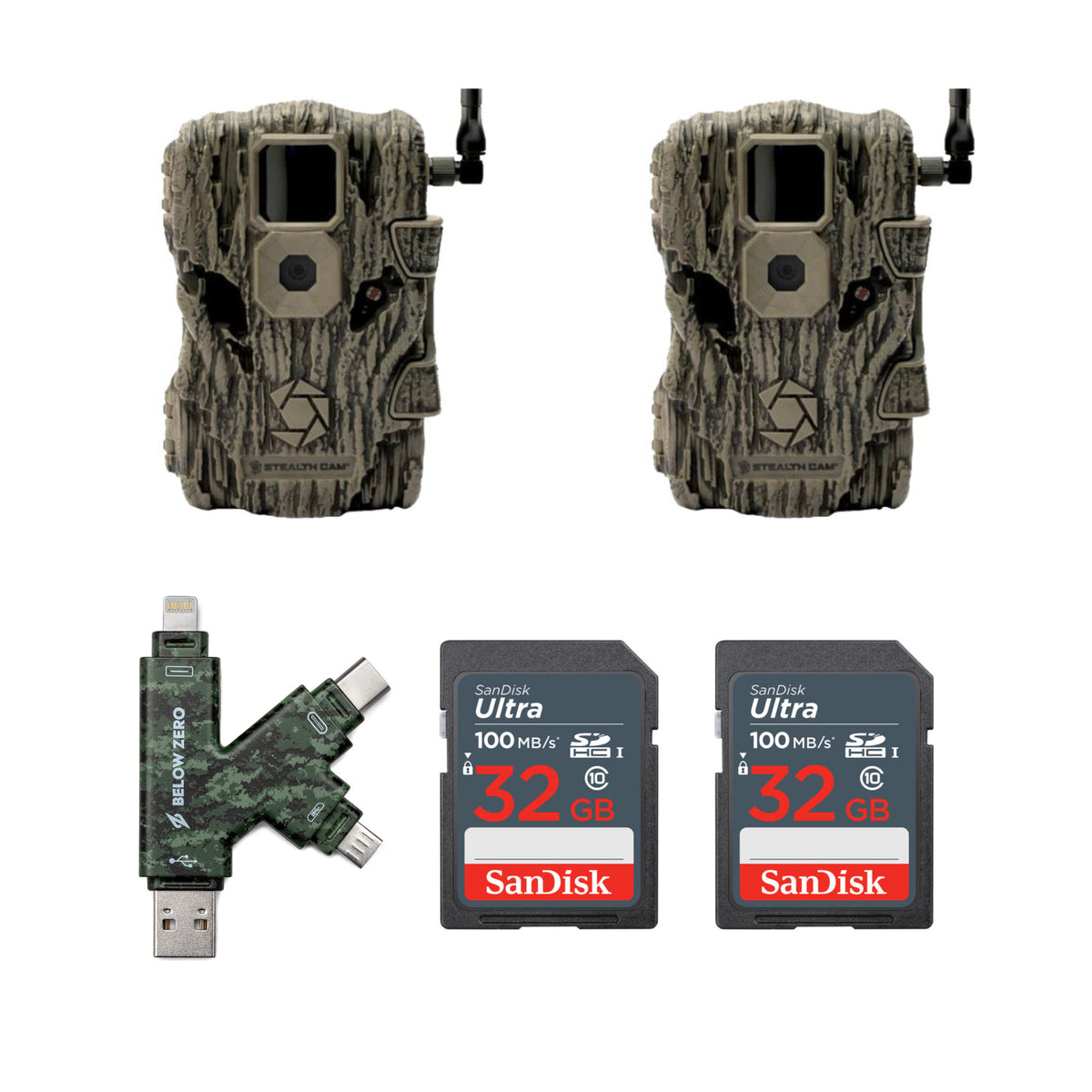 Stealth Cam Fusion X 26 MP Trail Camera (Verizon) with Solar Panel Bundle 2-Pack