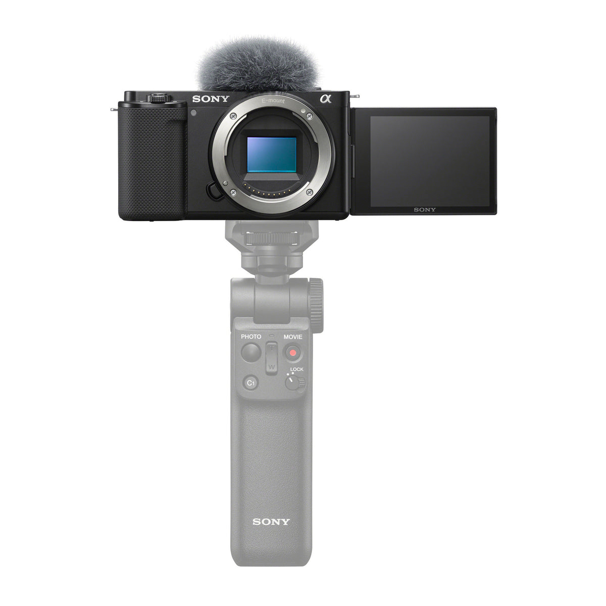 Sony Alpha ZV-E10 APS-C Interchangeable Lens Mirrorless Vlog Camera (Body Only, Black) Bundle