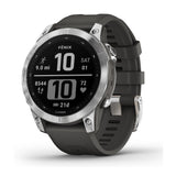 Garmin Fenix 7 Multisport GPS Watch with Graphite Band (Standard Edition Silver)