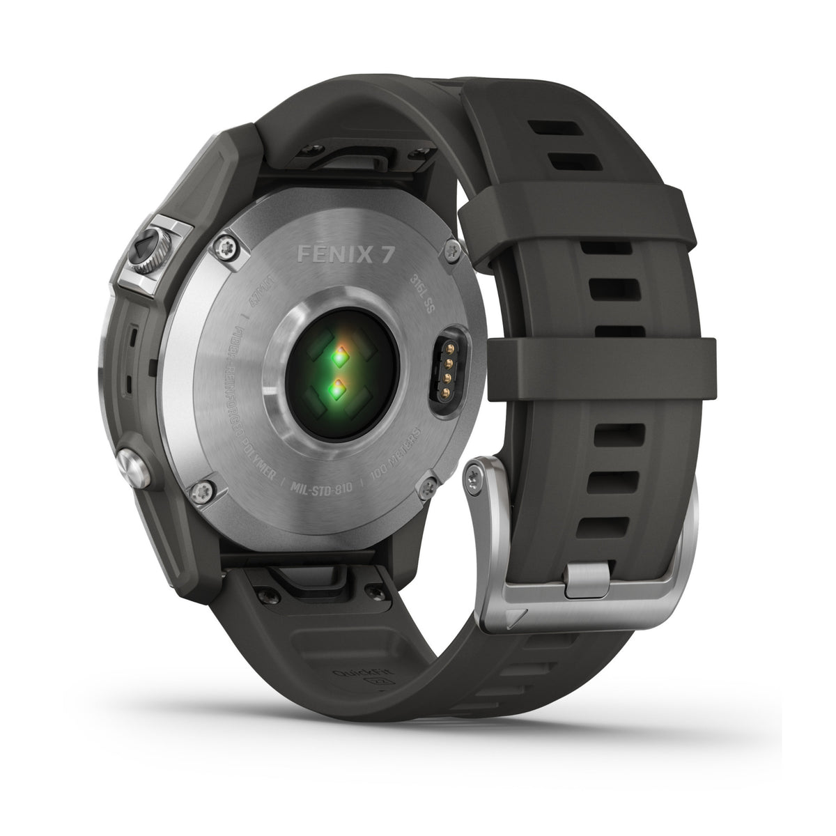 Garmin Fenix 7 Multisport GPS Watch with Graphite Band (Standard Edition Silver)