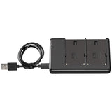 Westcott NP-F970 Dual Battery Pack with Charger  (2-pack L-Series 7.4V 6600mAh 48.8Wh)