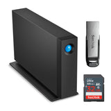 LaCie 4TB d2 Professional USB 3.1 Type-C Desktop Drive with 32GB Storage Bundle