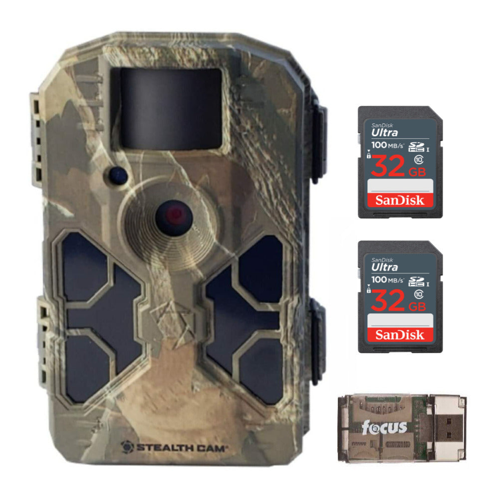 StealthCam G42 No-Glo Trail Game Camera with 32GB Card and Focus Reader Bundle