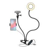 Logitech Brio 500 Webcam with Selfie Ring Light Stand and USB Hub (Off-White)