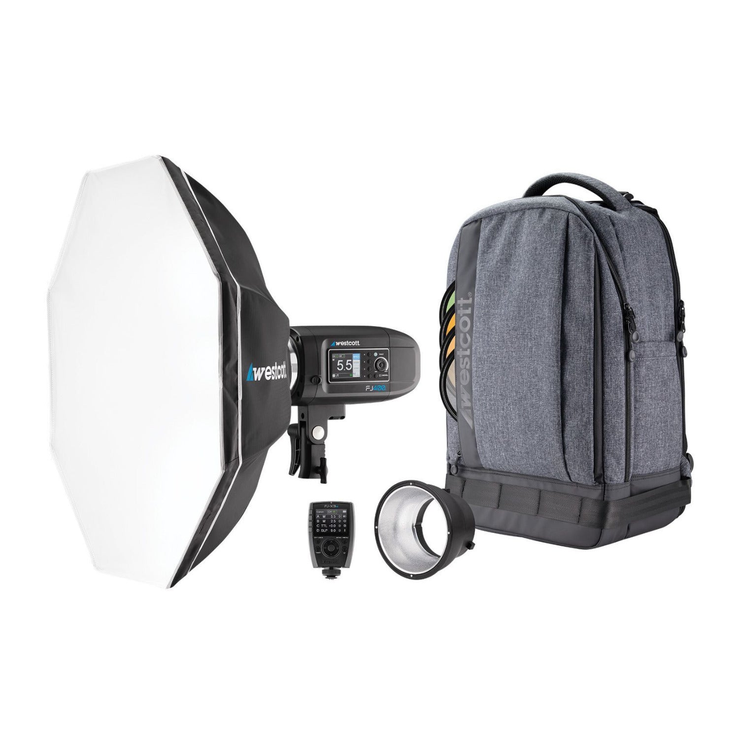 FJ400 Strobe 1 Light Backpack Kit FJ X3 M Universal Wireless Trigger