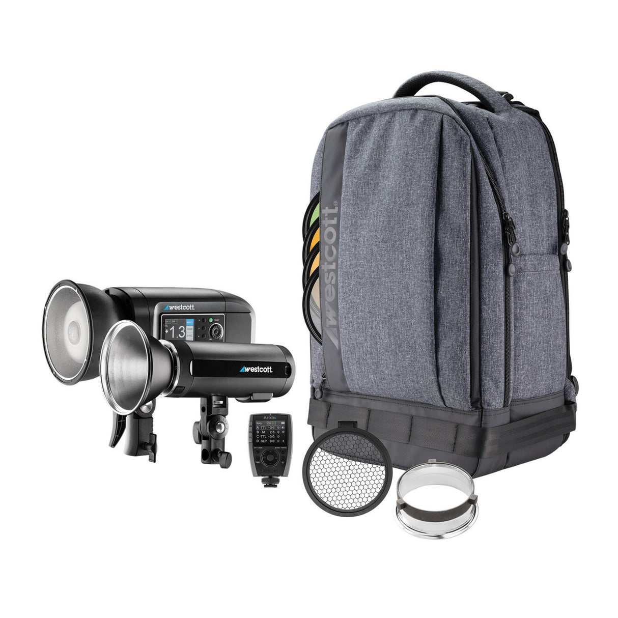 Westcott FJ Wireless 2-Light Portable Portrait Flash Kit with FJ-X3 S Universal Wireless Trigger