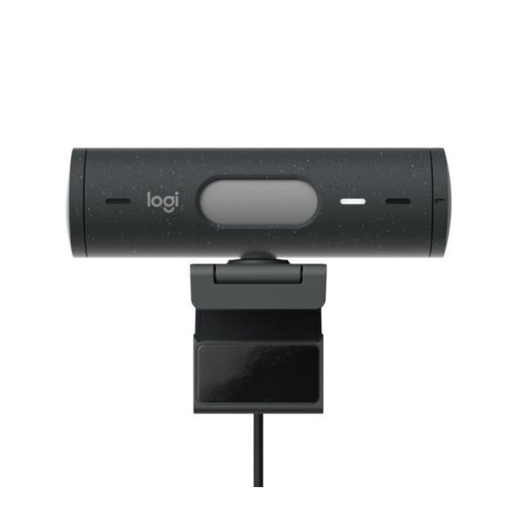 Logitech Brio 500 Webcam with Selfie Ring Light Stand and USB Hub (Graphite)