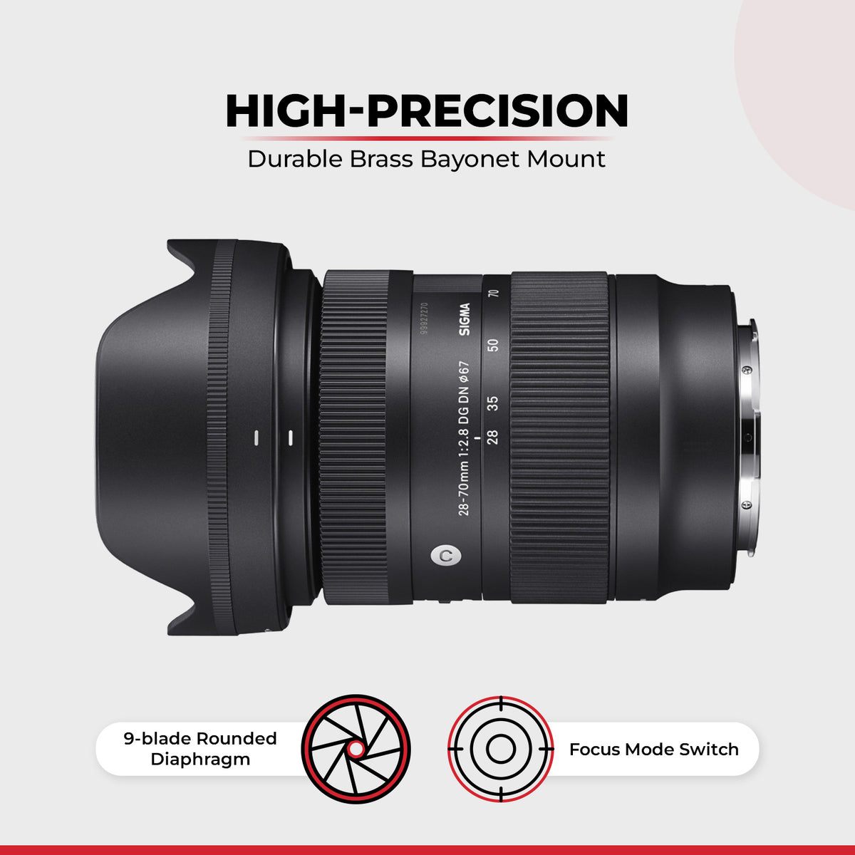 Sigma 28-70mm f/2.8 DG DN Contemporary Lens for Sony with Rugged Mini 1TB Bundle