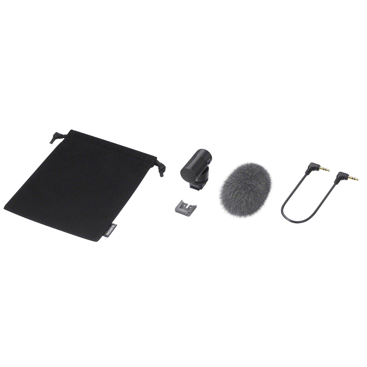 Sony Vlogger Shotgun Microphone with MI Shoe and 3.5mm Male-Female Audio Cable