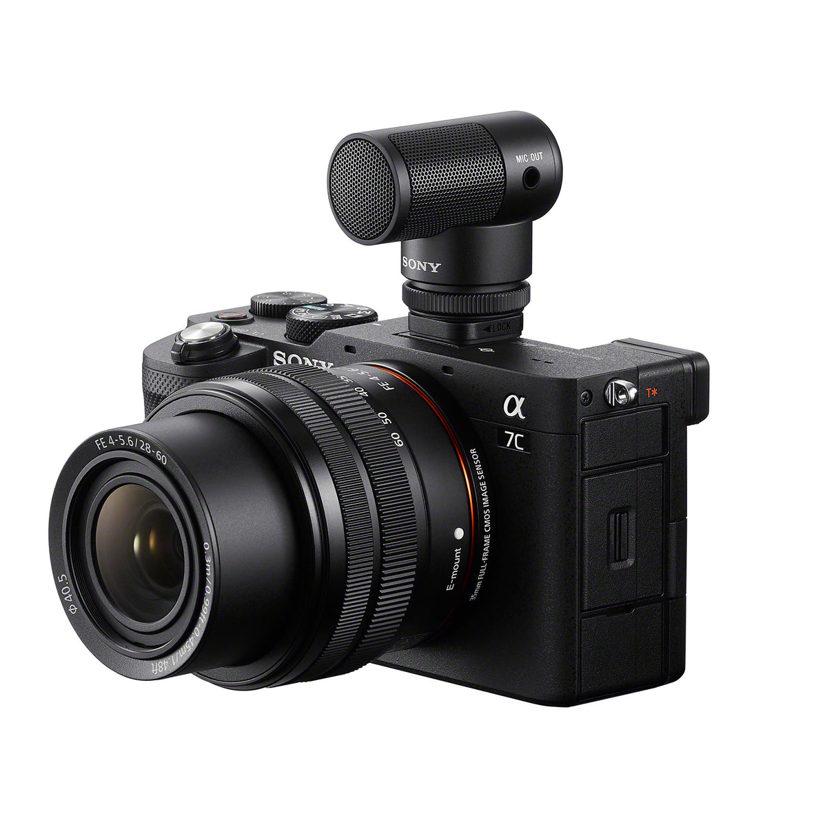 Sony Vlogger Shotgun Microphone with MI Shoe and 3.5mm Male-Female Audio Cable