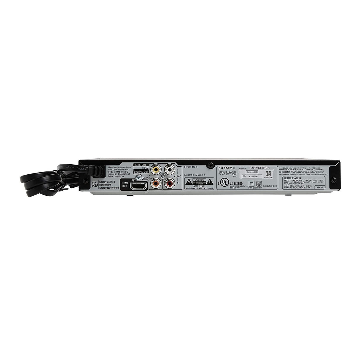 Sony DVP-SR510H 1080p Upscaling DVD Player