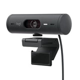 Logitech Brio 500 Full HD 1080p Webcam Bundle with 4-Port 3.0 USB Hub (Graphite)