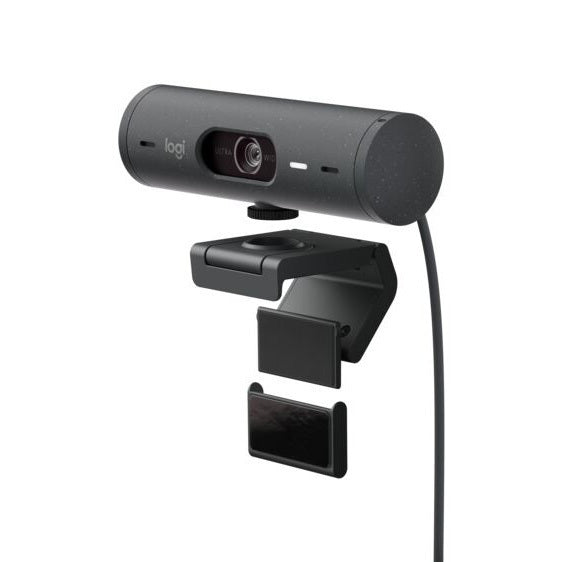 Logitech Brio 500 Full HD 1080p Webcam Bundle with 4-Port 3.0 USB Hub (Graphite)