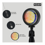 Koah Sunset and Skyscape LED Projection Lamp for Content Creation, Social Media, and Photography