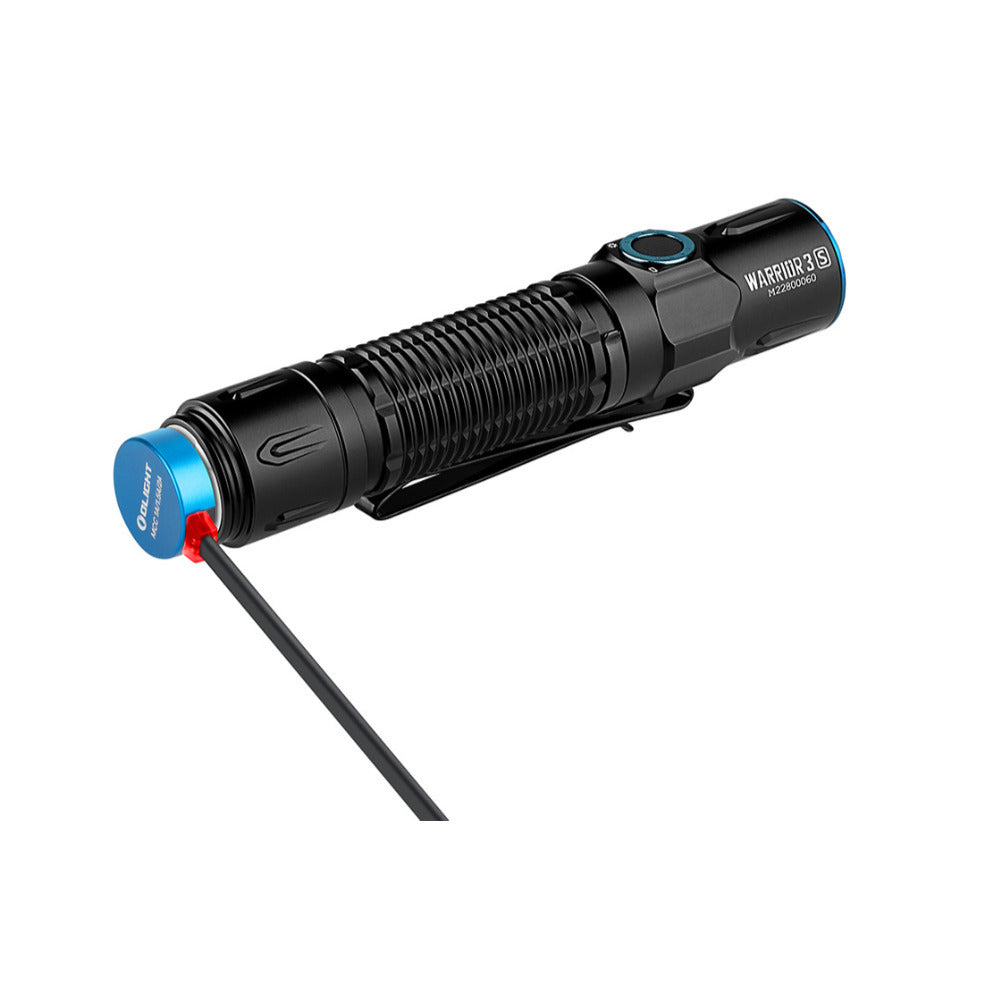 Olight Warrior 3S 2300-Lumen Rechargeable Tactical Flashlight (Black) (Open Box)