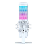 HyperX QuadCast S USB Gaming Microphone with RGB Lighting (White-Gray)