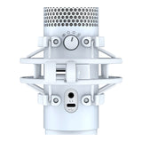 HyperX QuadCast S USB Gaming Microphone with RGB Lighting (White-Gray)