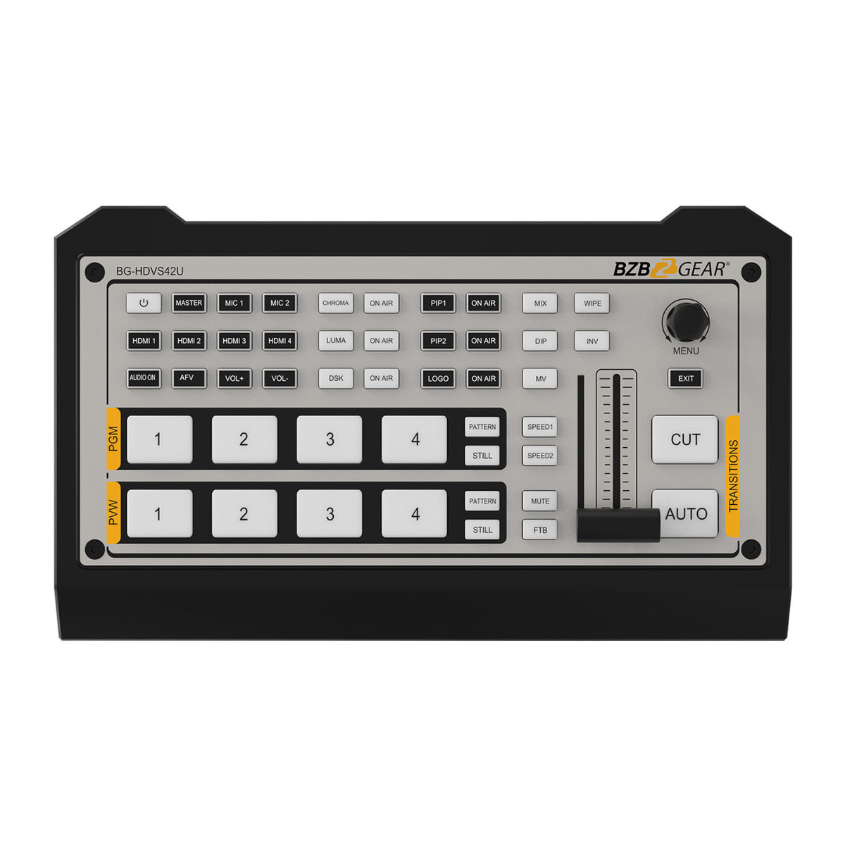 BZBGEAR 4-Channel Live Streaming Video Switcher/Audio Mixer (Open Box)