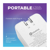 Kratos Power 40W QC3.0/PD3.0 4-Port USB Wall Charger with Digital Display and Foldable Plug