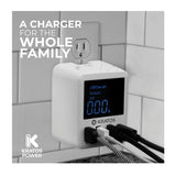 Kratos Power 40W QC3.0/PD3.0 4-Port USB Wall Charger with Digital Display and Foldable Plug