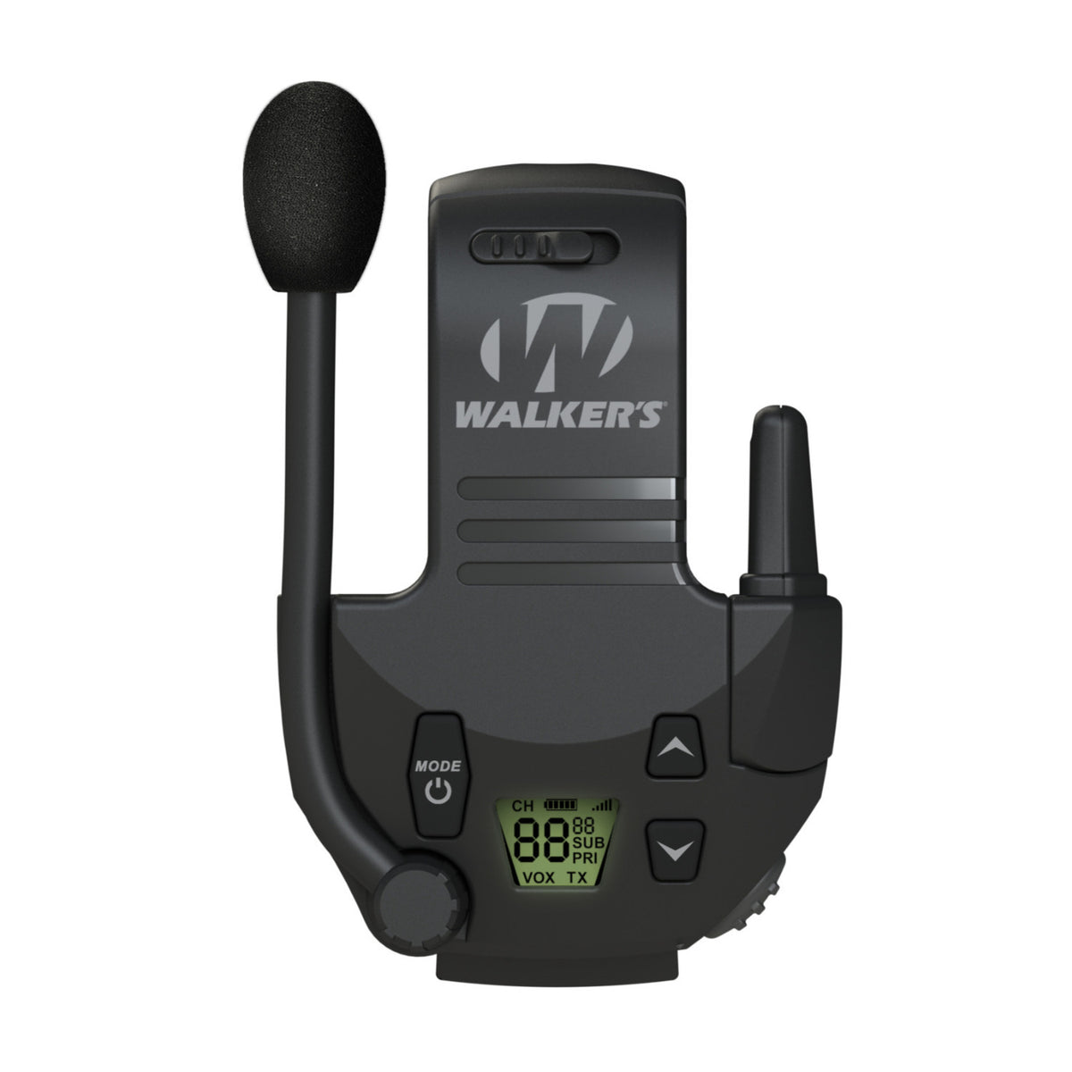 Walkers Tactical Walkie Talkies, works with Razor Muffs (2Pack) with Carabiners