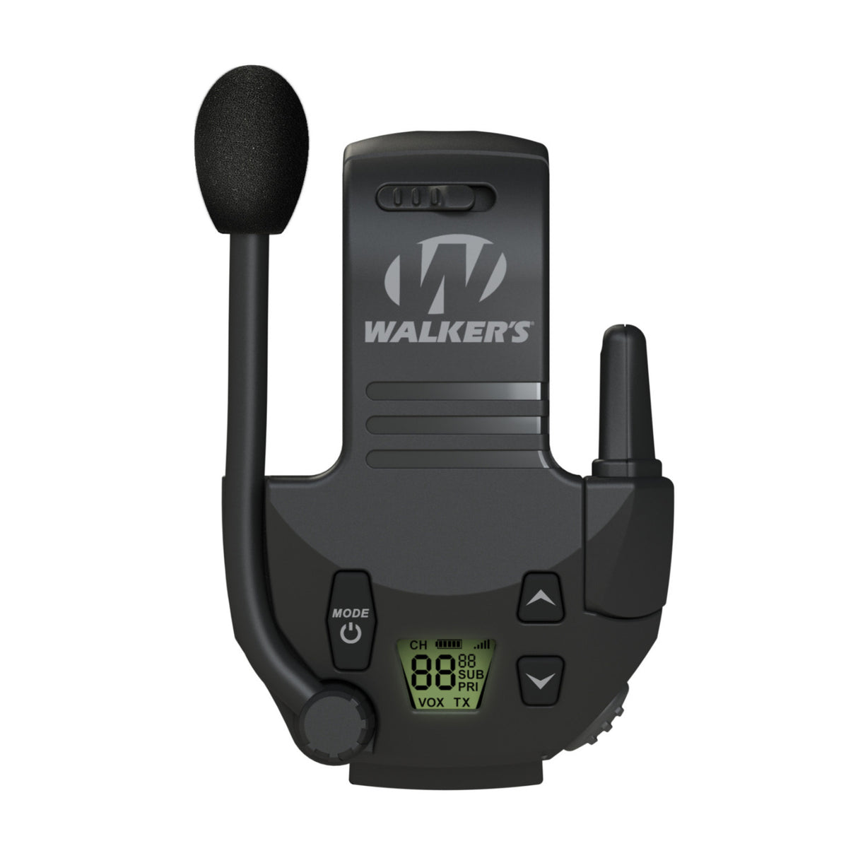Walkers Tactical Walkie Talkies, works with Razor Muffs (2Pack) with Carabiners