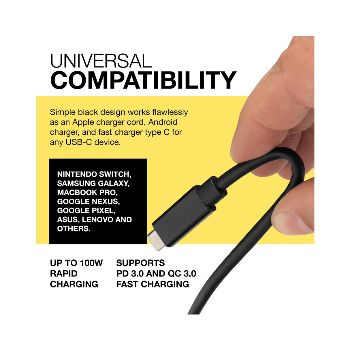 Koah Thunderbolt 3 (USB-C) Cable (40 Gbps, 2.5')