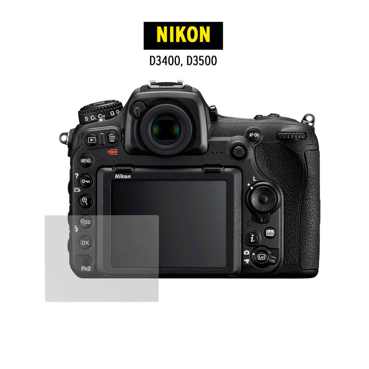 Koah LCD Ultra Armor Screen Protector for Nikon D3400 and D3500 Series Cameras
