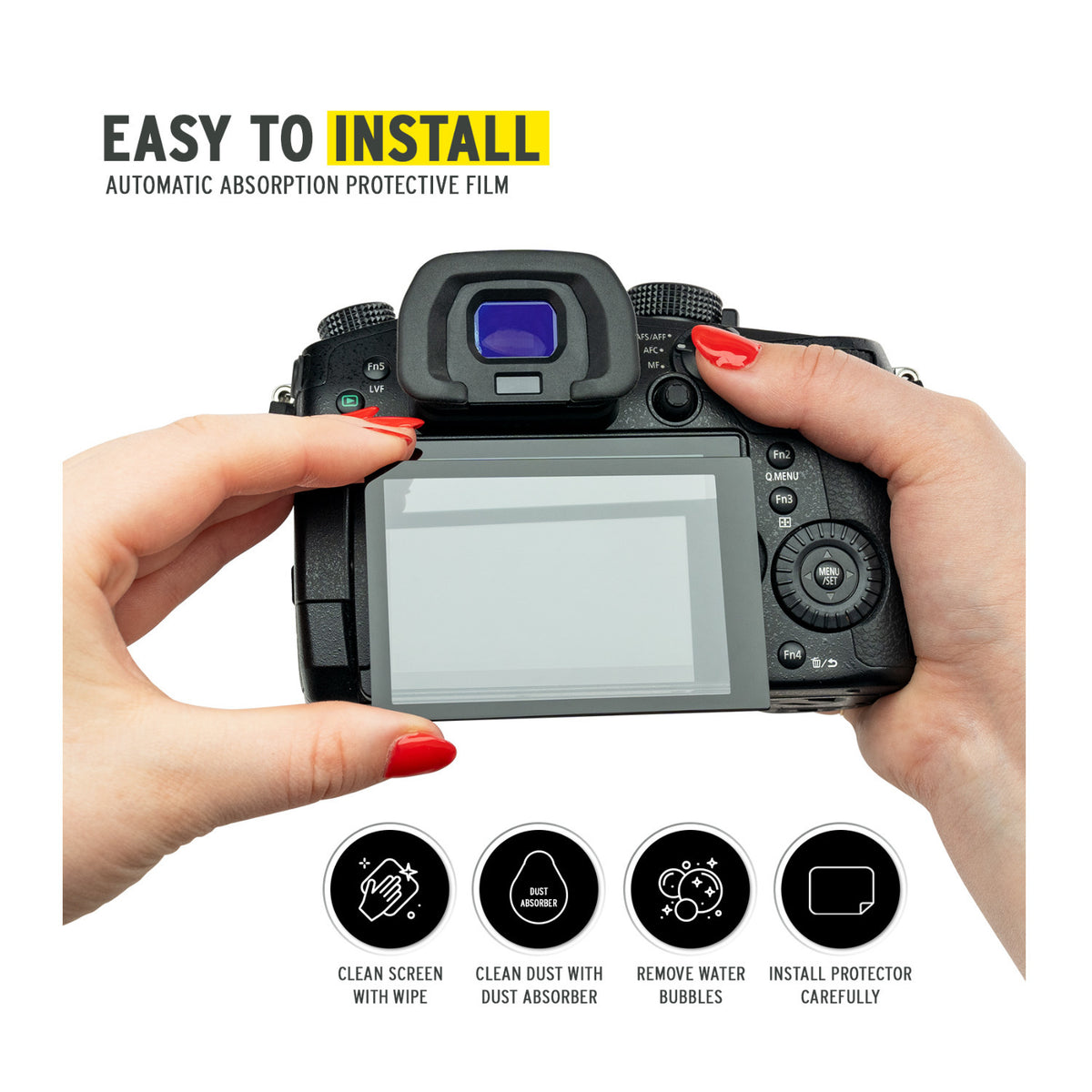 Koah LCD Ultra Armor Screen Protector for Panasonic Lumix DC-GH5 and GH5S Cameras