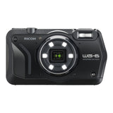 Ricoh WG-6 Digital Camera (Black) with Gadget Bag with Cleaning Kit and 64GB Memory Card