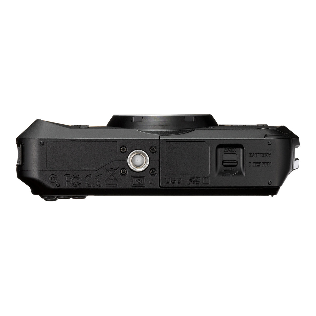 Ricoh WG-6 Digital Camera (Black) with Gadget Bag with Cleaning Kit and 64GB Memory Card