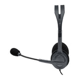 Logitech H111 On-Ear Stereo 3.5mm Multi-Device Headset with Built-in Mic