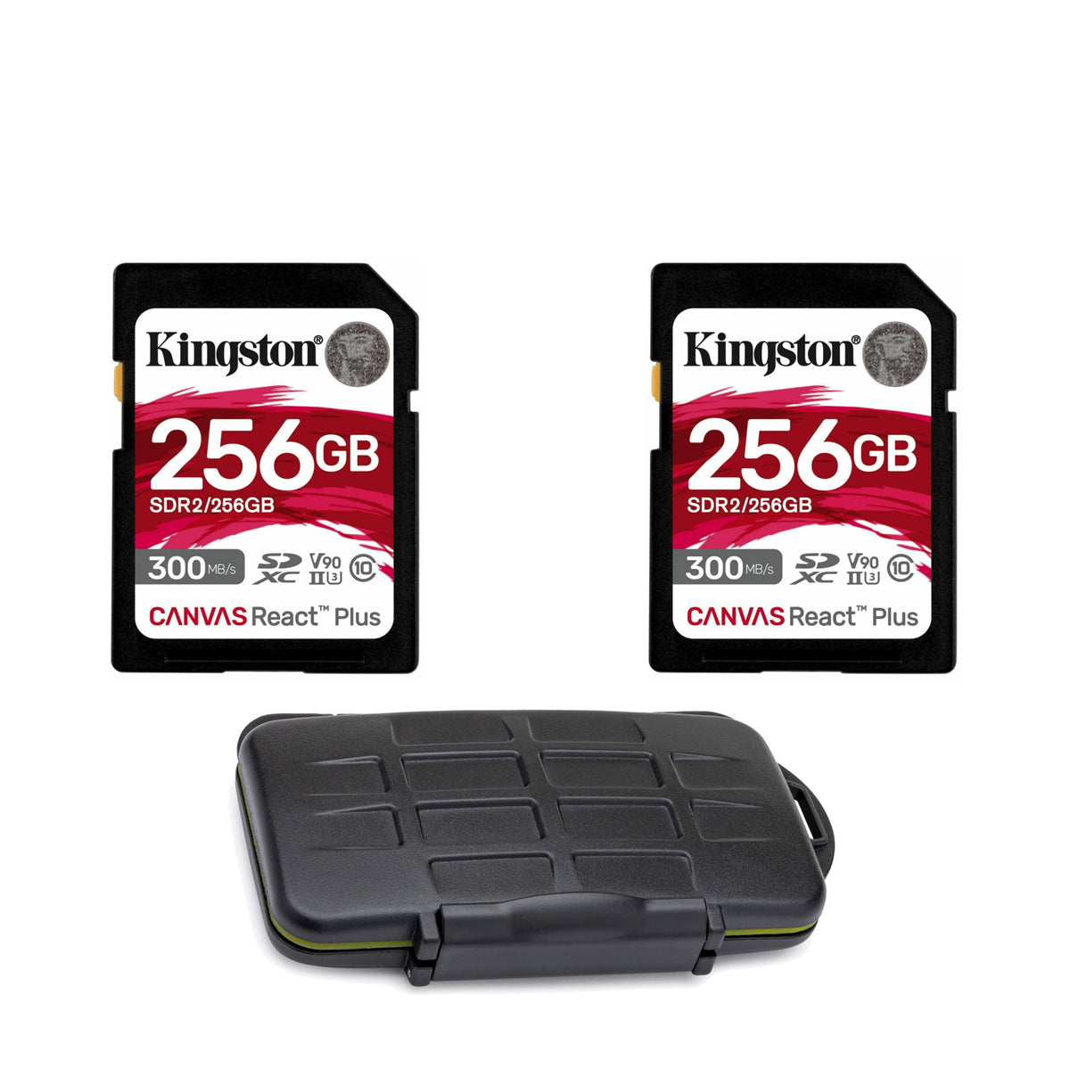 Kingston Canvas React Plus 256GB U3 V90 SDXC UHS-II SD Card (2 