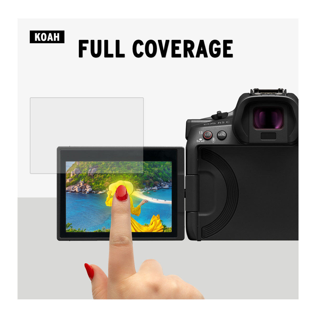 Koah LCD Ultra Armor Screen Protector for Canon EOS R5 Mirrorless Camera