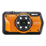 Ricoh WG-6 Digital Camera (Orange) with Extra Battery, 64 GB Memory Card, and Accessory Kit