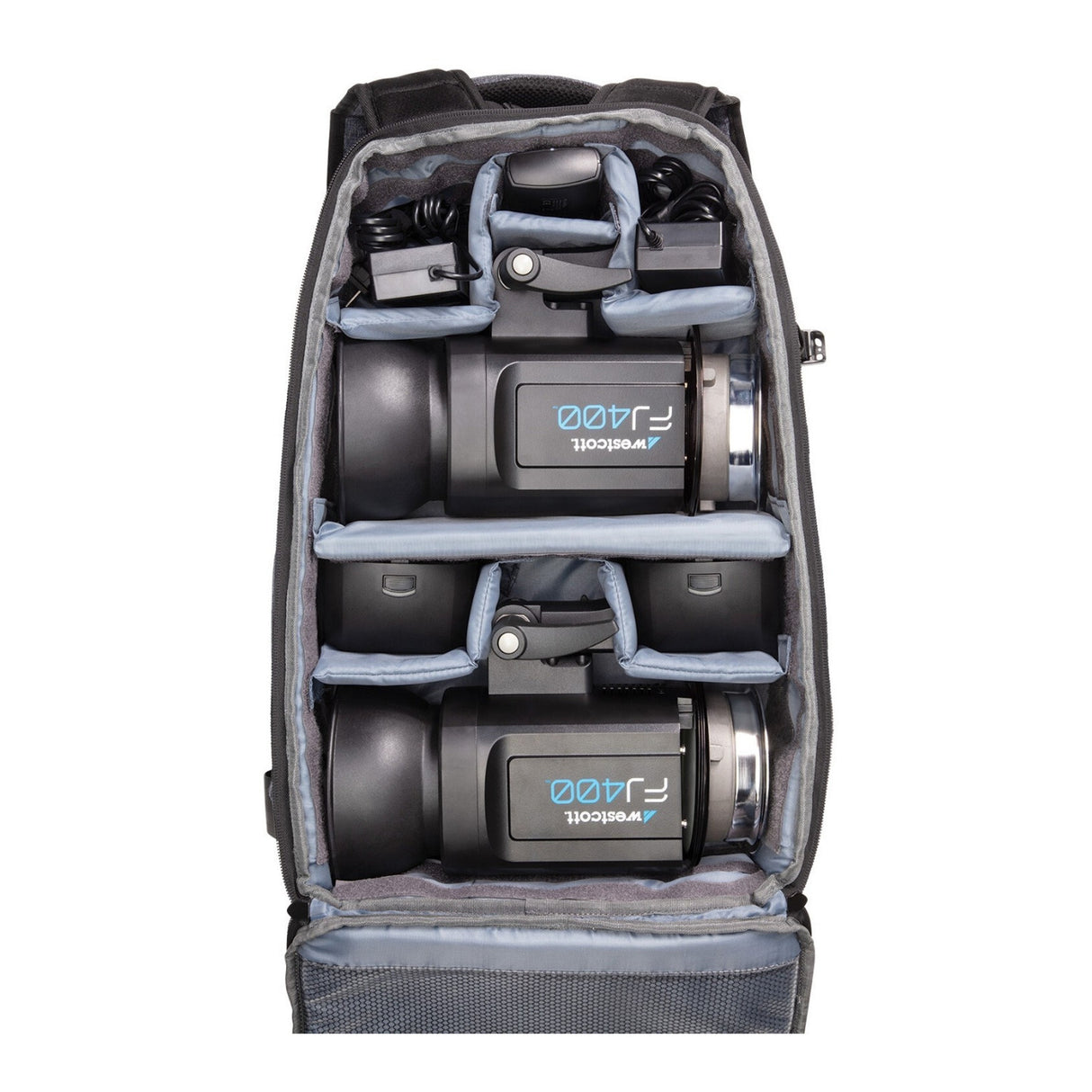 Westcott FJ400 Strobe 2-Light Backpack Kit with FJ-X3S Wireless Trigger with Backdrop Boards Bundle